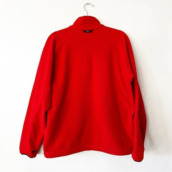 Columbia Men’s Size Large Red‎ Fleece Zip Front Jacket Titanium FLAW - Picture 2 of 6